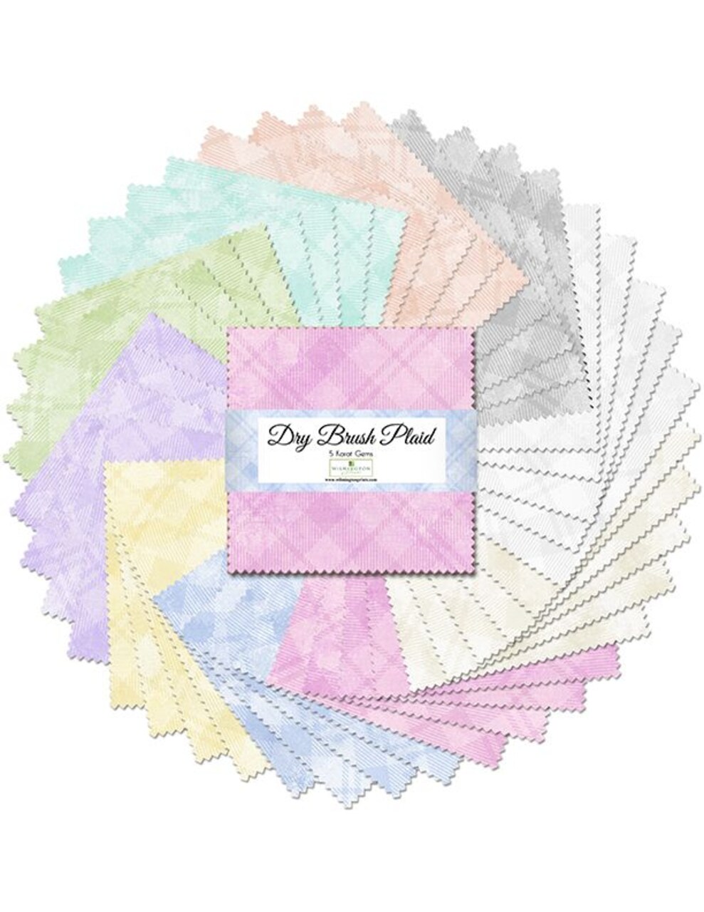 Fabric Wilmington Precuts Dry Brush Plaids 5" Karat Gems Pack 507-161-507